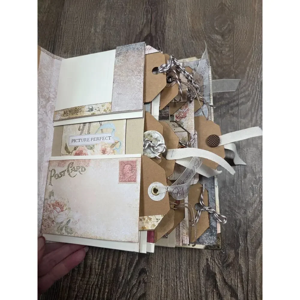 Family Chronicles Vintage Look Junk Journal Album Pre-Made Ready for Pictures